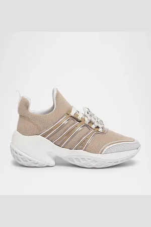 Roger Vivier Viv Run Strass Buckle Knit Lace-Up Sneakers