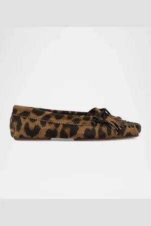 PARIS TEXAS Indiana Leopard Fringe Mocassin Loafers