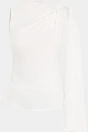 ROSETTA GETTY Twisted Cape Cotton Top