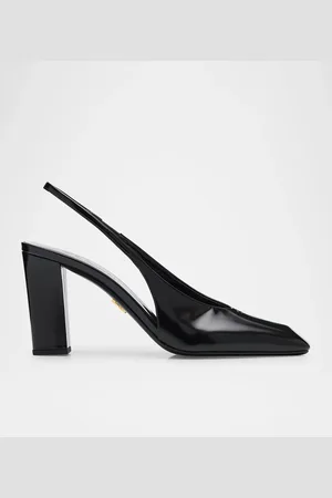 Prada Modellerie Leather Slingback Pumps