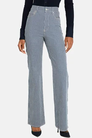 VERONICA BEARD Crosbie Wide-Leg Stripe Jeans