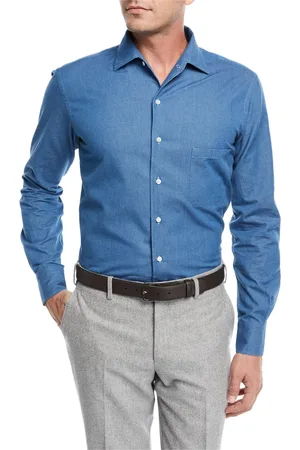 Loro Piana Andre Denim Sport Shirt