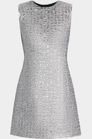 EMILIA WICKSTEAD Emmy Metallic Seersucker Sleeveless Mini Dress