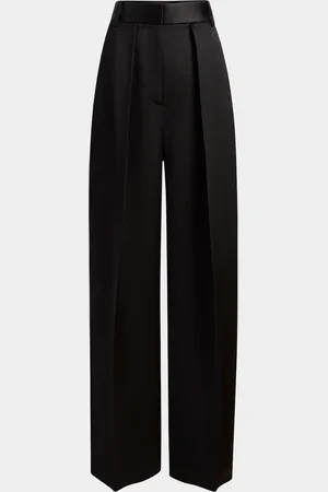 Khaite Maris Pleated Straight-Leg Pants