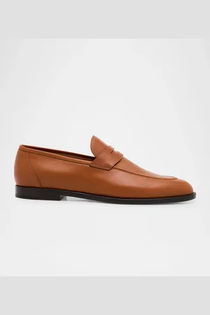 Loro Piana Sergio Leather Penny Loafers