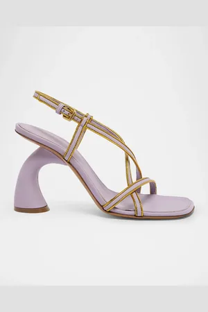 DRIES VAN NOTEN Strappy Curved-Heel Leather Sandals