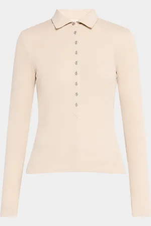 RAG&BONE The Essential Ribbed Button Polo Top