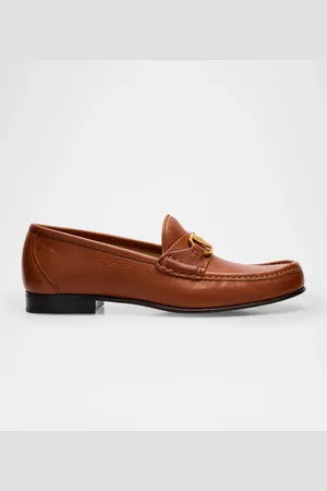 VALENTINO GARAVANI VLogo Medallion Leather Loafers