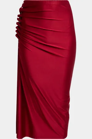 Paco rabanne Snap-Gathered Midi Skirt