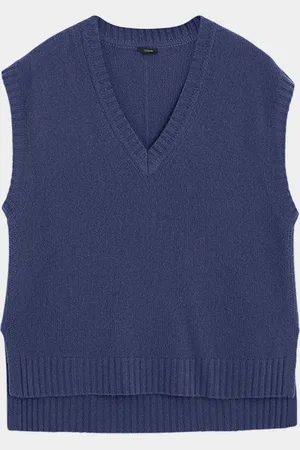 Joseph High-Low Cashmere Knit Vest
