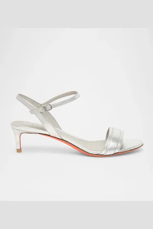 santoni Sirolo Metallic Ankle-Strap Sandals