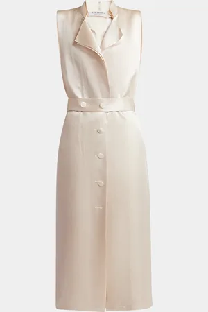 Serafini Satin Belted Long Waistcoat