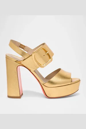 santoni Bruxel Metallic Buckle Platform Sandals