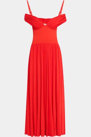 Simkhai Amarantha Cold-Shoulder Jersey Maxi Dress