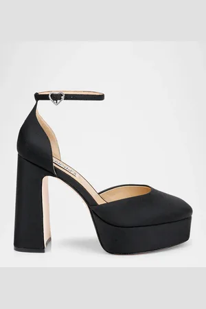 Badgley Mischka Jayda Ankle-Strap Platform Pumps