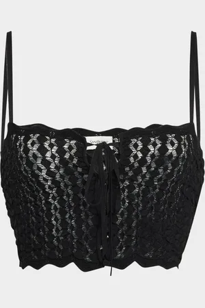 Saint Laurent Cropped Crochet Top