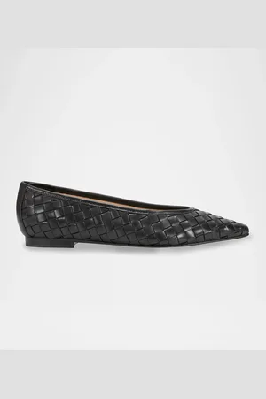 MARC FISHER Woven Leather Ballerina Flats