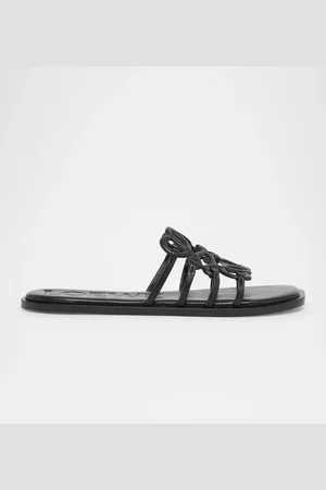 Loewe Petal Leather Anagram Slide Sandals