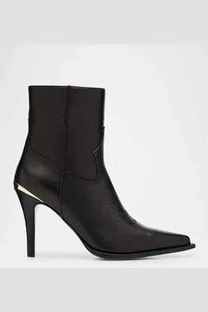 Partlow Boots Nancy Leather Western Stiletto Booties