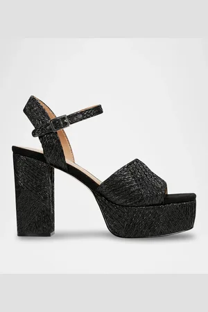 MARC FISHER Woven Ankle-Strap Platform Sandals
