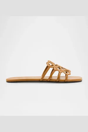 Loewe Petal Leather Anagram Slide Sandals