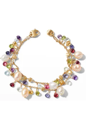 Marco Bicego 18K Paradise Yellow Gold Two-Row Bracelet with Mixed Stones