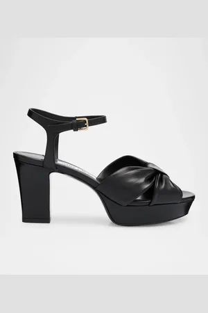 Jimmy Choo Heloise Leather Knot Platform Sandals