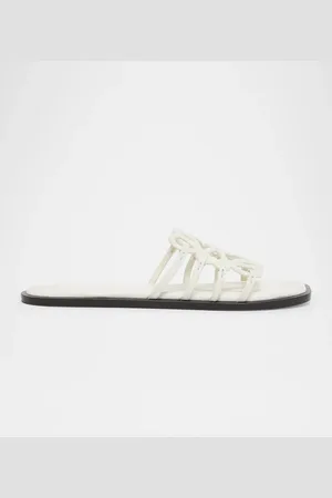 Loewe Petal Leather Anagram Slide Sandals