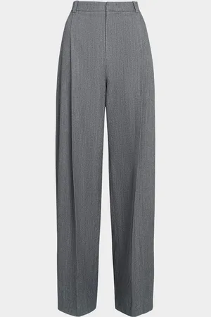 Vince High-Rise Wool Twill Trousers