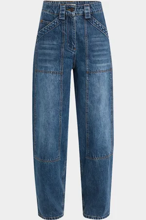 CO High-Rise Barrel-Leg Denim Pants