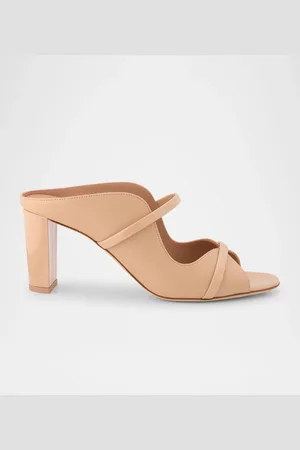 MALONE SOULIERS Norah Nappa Leather Patent Two-Band Block-Heel Sandals