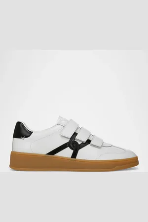 VERONICA BEARD Reagan Bicolor Leather Triple-Grip Sneakers