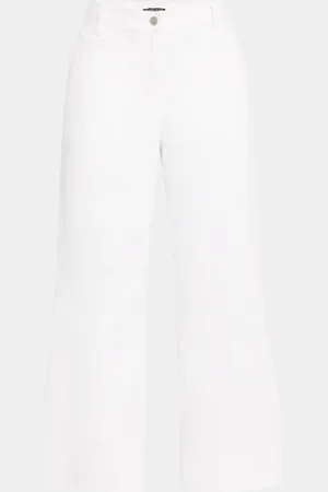Eileen Fisher Garment-Dyed Stretch Denim Crop Pants