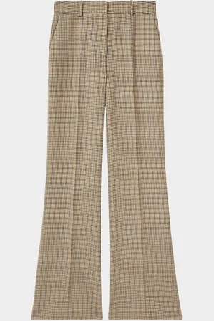 Reiss Vida Wide-Leg Houndstooth Check Trousers