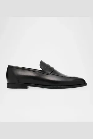 Loro Piana Sergio Leather Penny Loafers