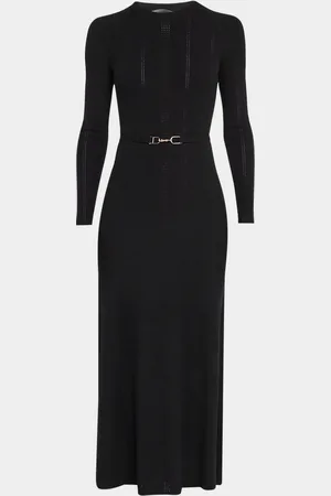GABRIELA HEARST Imagene Long-Sleeve Belted Wool Dress