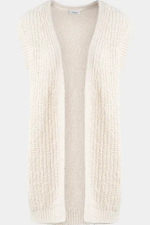 AKRIS Summer Tweed Knit Open Long Vest