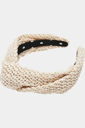 Lele Sadoughi Greta Twisted Raffia Headband