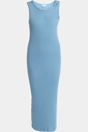 J.W.Anderson Anchor Embroidered Body-Con Twisted Strap Midi Dress