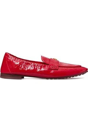 Tory Burch Shiny Leather Ballerina Loafers