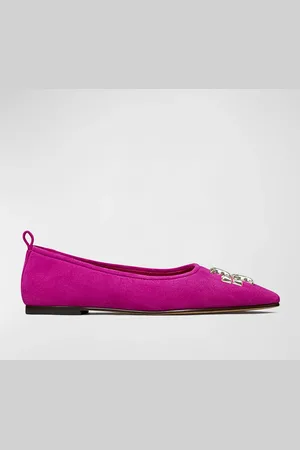Tory Burch Eleanor Suede Medallion Ballerina Flats