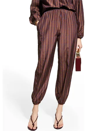Tory Burch Dotted Windowpane Printed Ankle Pants