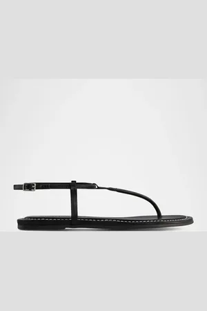 Bernardo Hercu Leather Ankle-Strap Flat Sandals
