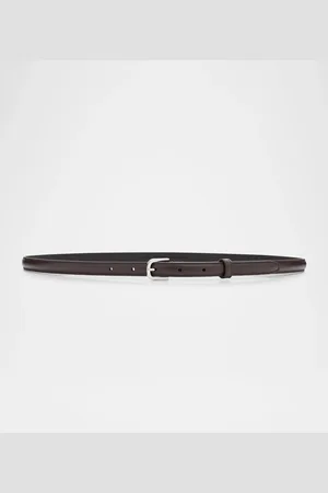 Totême Buckle Leather Skinny Belt