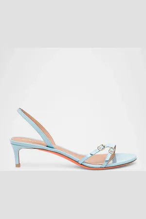 santoni Virna Buckle Patent Leather Sandals