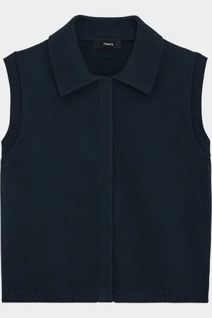THEORY Cotton Zip-Up Vest