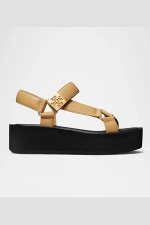 Tory Burch Mellow Leather Grip Platform Sandals