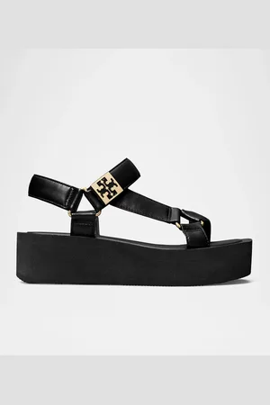 Tory Burch Mellow Leather Grip Platform Sandals