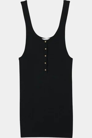 Sandro Grenat Buttoned Tank Top