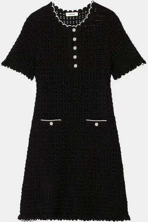 Sandro Dory Open-Knit Mini Dress